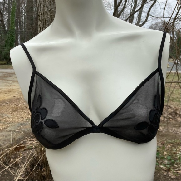 Express sheer bra floral applique sz Large - Picture 8 of 8